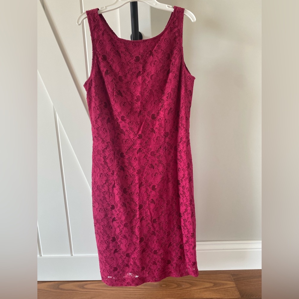 Banana Republic raspberry lace dress